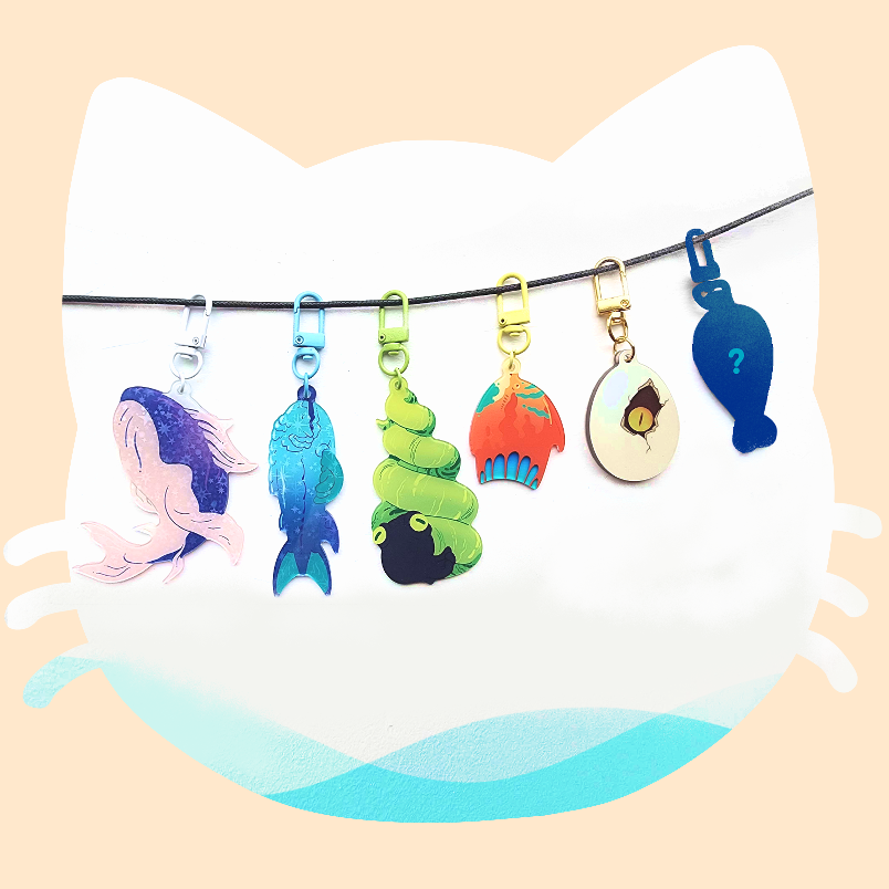 FFXIV Random Catch!!! Big Fish Acrylic Charms - 2nd Haul