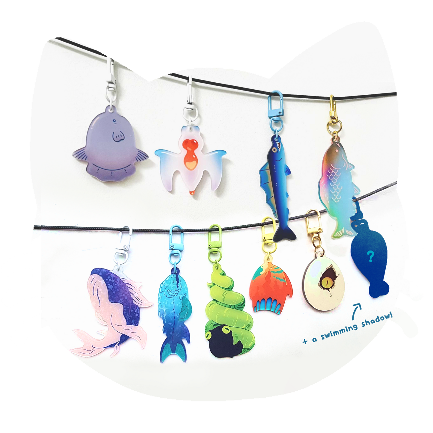 Random Catch!!! Big Fish Acrylic Charms